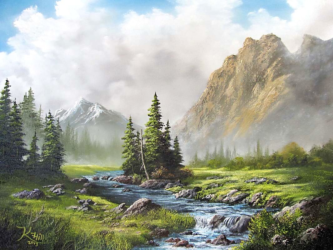 Górski potoczek - woda, lato, góry - оригинал