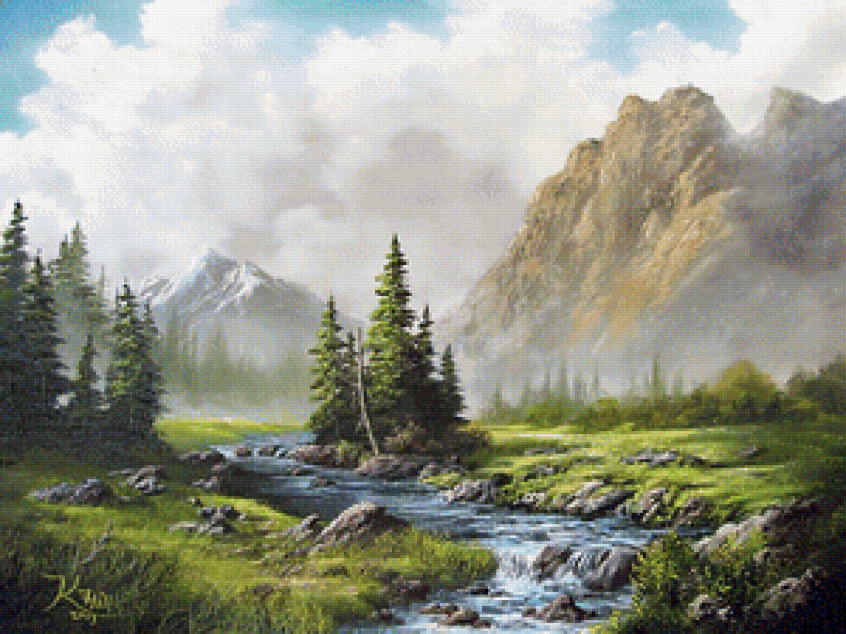 Górski potoczek - lato, woda, góry - предпросмотр