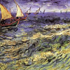 Схема вышивки «"Морской пейзаж в Сен-Мари"Винсент Ван Гог»
