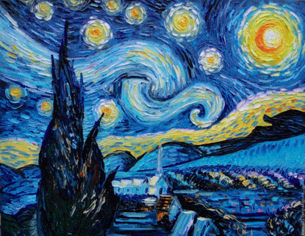 "Звездная ночь"Винсент Ван Гог - картина - предпросмотр