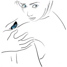 Схема вышивки «Девушка»