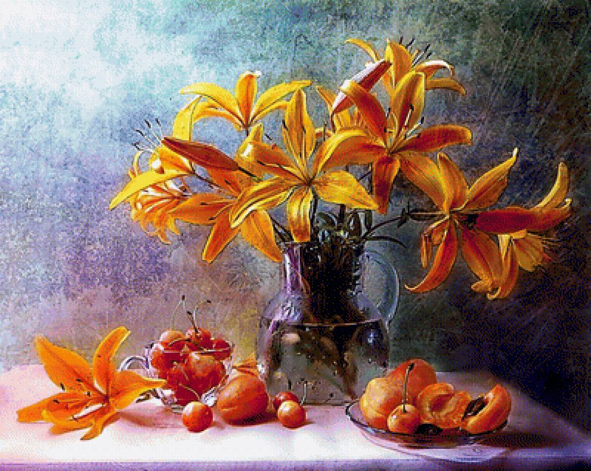 Натюрморт. - цветы, натюрморт, живопись. - предпросмотр