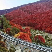 Схема вышивки «осінь в карпатах»