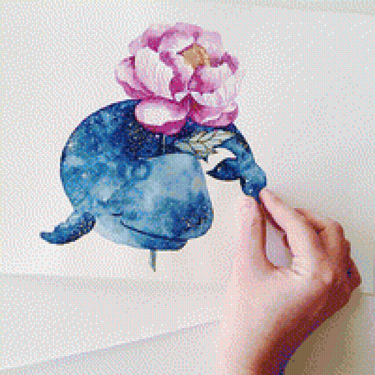 Милый кит - море, животные, цветы, кит - предпросмотр