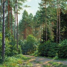 Схема вышивки «ліс»