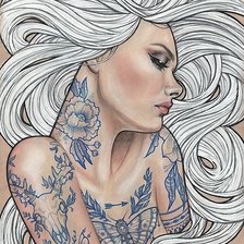 Схема вышивки «Девушка»