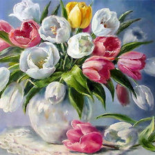 Схема вышивки «"Жёлтый тюльпан" О.Воробьёва»