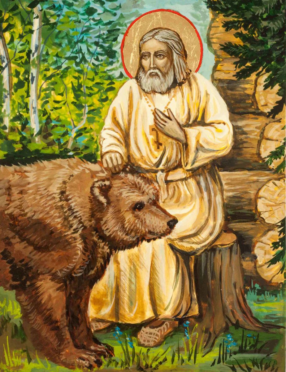 Икона Св. Серафиму Саровскому - святой серафим, икона - оригинал