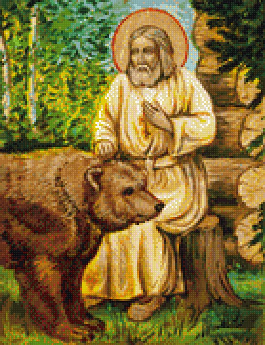 Икона Св. Серафиму Саровскому - икона, святой серафим - предпросмотр