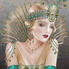 Схема вышивки «Девушка»