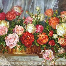 Схема вышивки «розы»