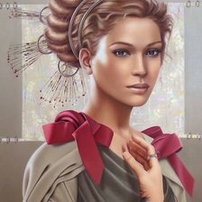 Оригинал схемы вышивки «Девушка» (№1790995)