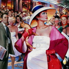 Схема вышивки «Девушка»