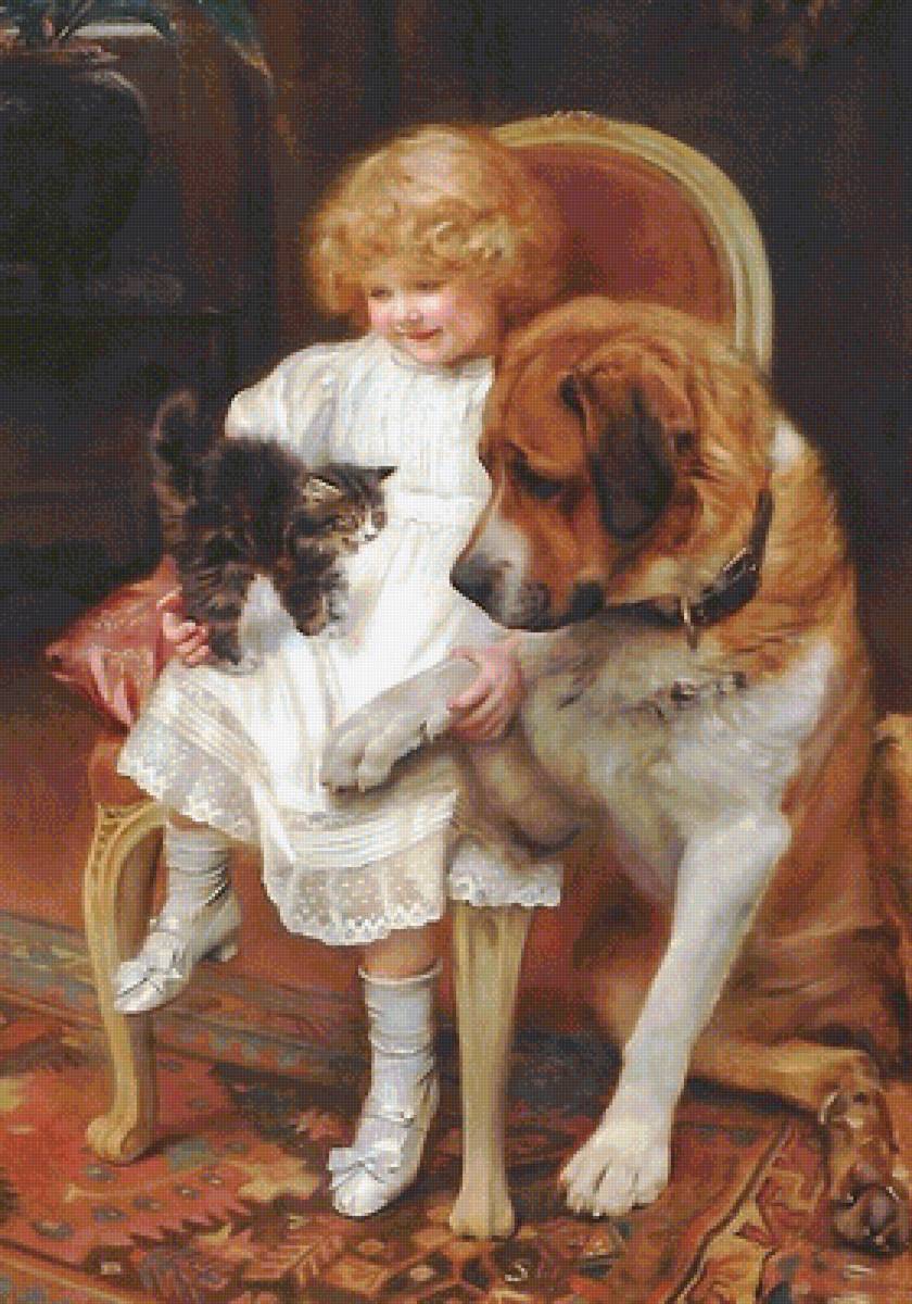 большойи маленький друг - картина - предпросмотр