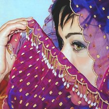 Схема вышивки «Девушка»