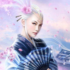 Схема вышивки «Девушка»