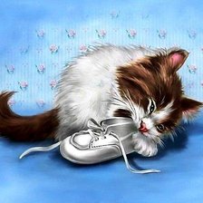 Схема вышивки «кот»