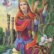 Схема вышивки «муза»