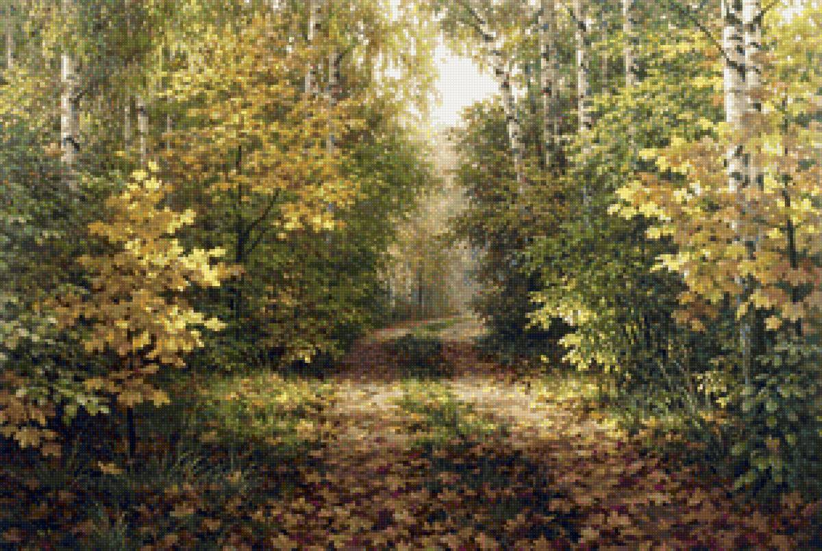 Худ. Игнатьев Александр - пейзаж, природа, лес, осень - предпросмотр