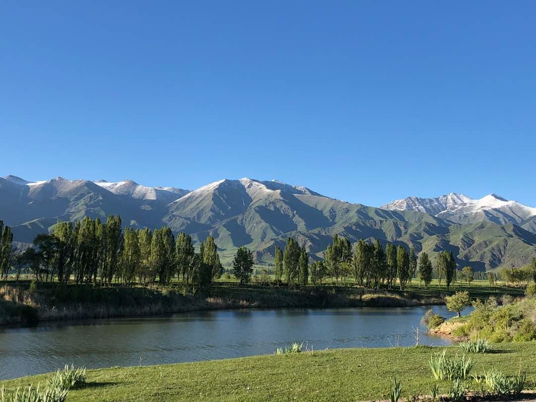 Колганов лог - горы, деревья.берег.вода - оригинал