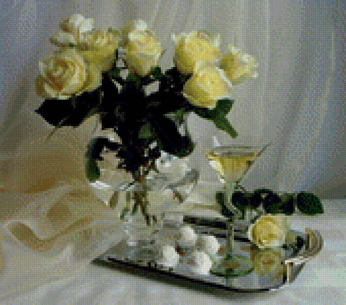 Очарование - шторы, зефир, кофе, розы, вино - предпросмотр