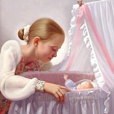 Схема вышивки «над калыбелью»