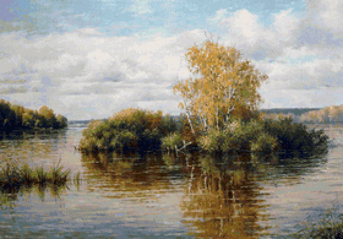 Худ. Булыгин И.Н. - осень, пейзаж, вода, природа - предпросмотр
