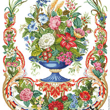 Схема вышивки «античный букет»