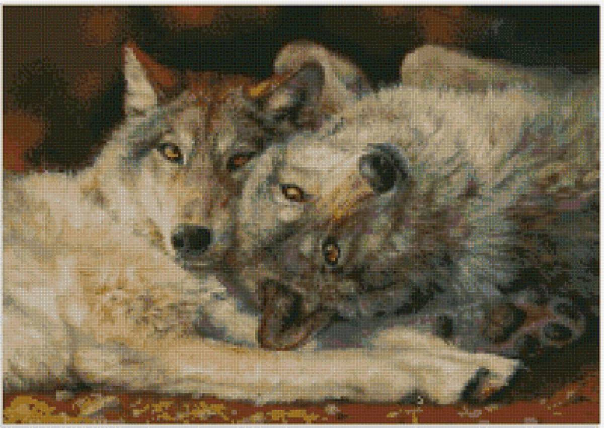 Счастливая пара - пара, волк - предпросмотр