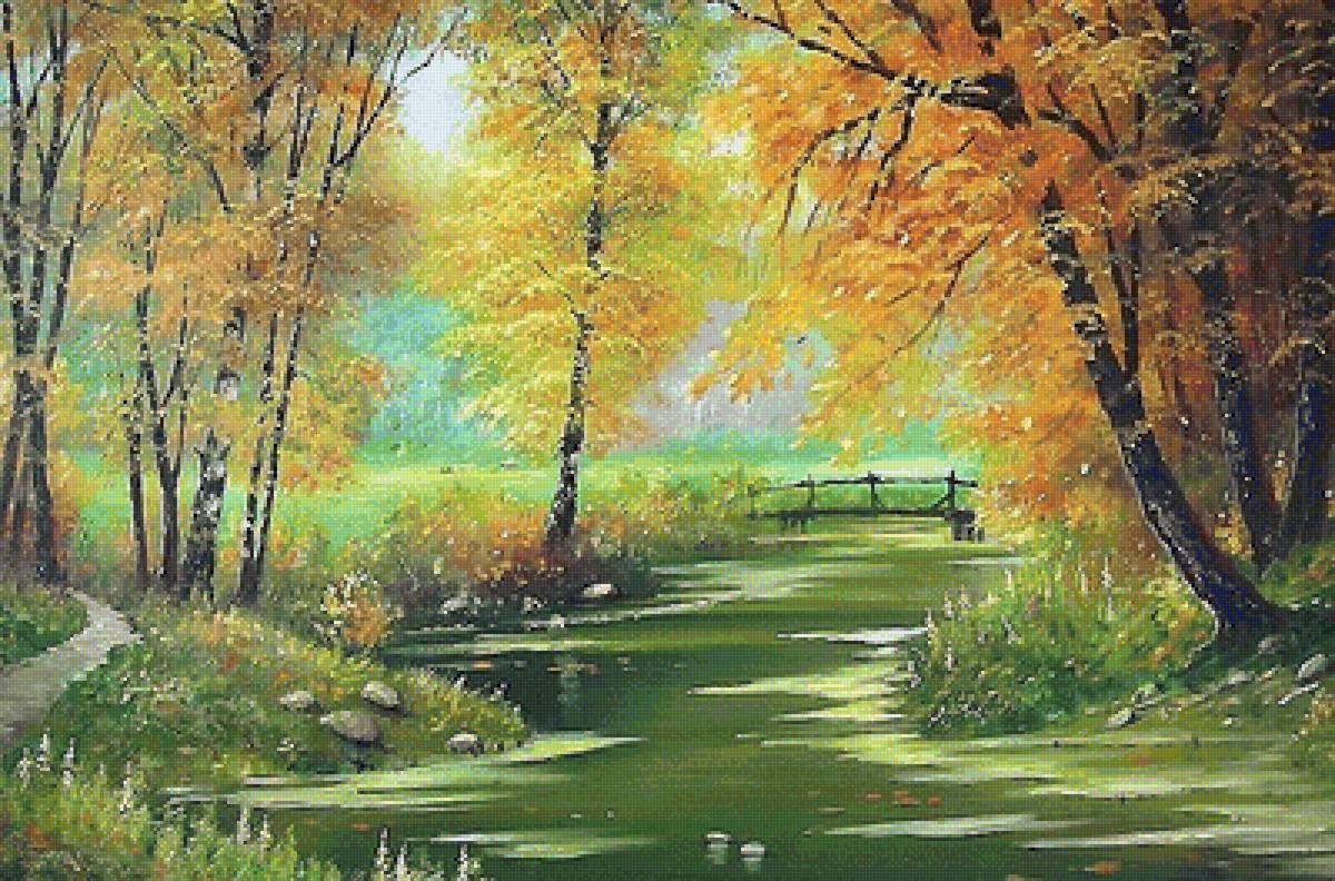 утро осеннее - картина - предпросмотр