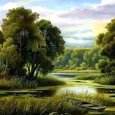 Схема вышивки «Пейзаж.»