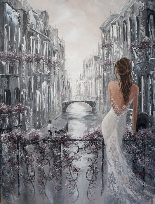 Восхищение - венеция, девушка, балкон - оригинал