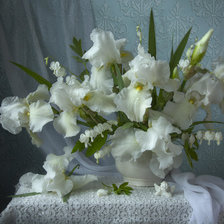 Схема вышивки «ирисы»