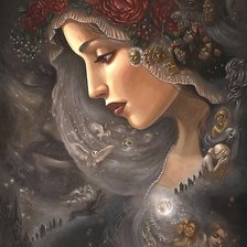 Схема вышивки «Девушка»