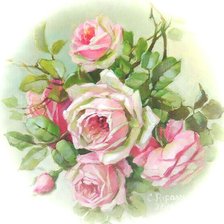 Схема вышивки «Акварельные розы»