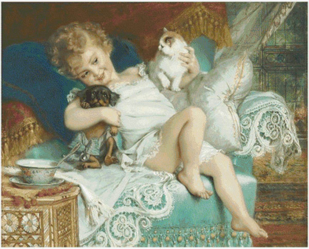 Маленькие друзья - картина - предпросмотр