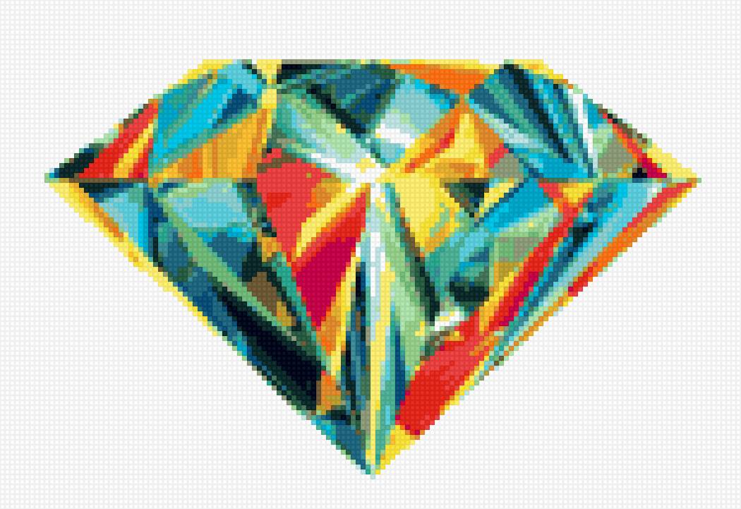 Разноцветный бриллиант - цвета, абстракция, бриллиант - предпросмотр