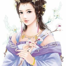 Схема вышивки «Девушка»