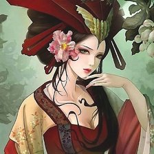 Схема вышивки «Девушка»