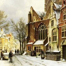 Оригинал схемы вышивки «Городской пейзаж. Голландия 19 век» (№1799735)