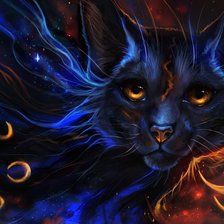 Схема вышивки «Лунный кот»