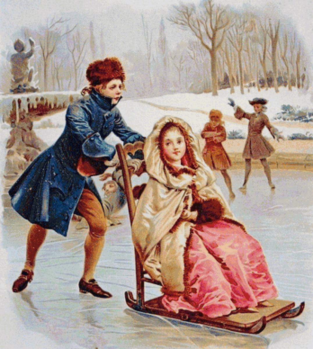 На катке - дети, каток, зима - предпросмотр