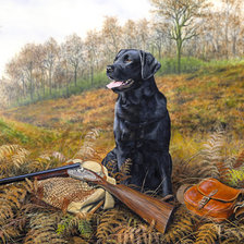 Схема вышивки «охота осенняя»