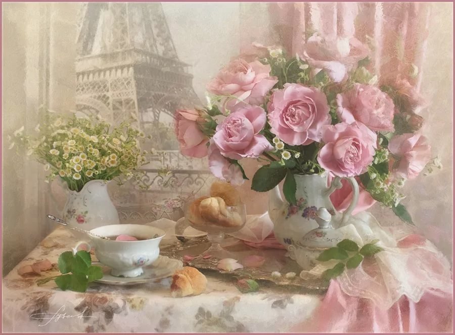 окно в париж - букет, париж - оригинал