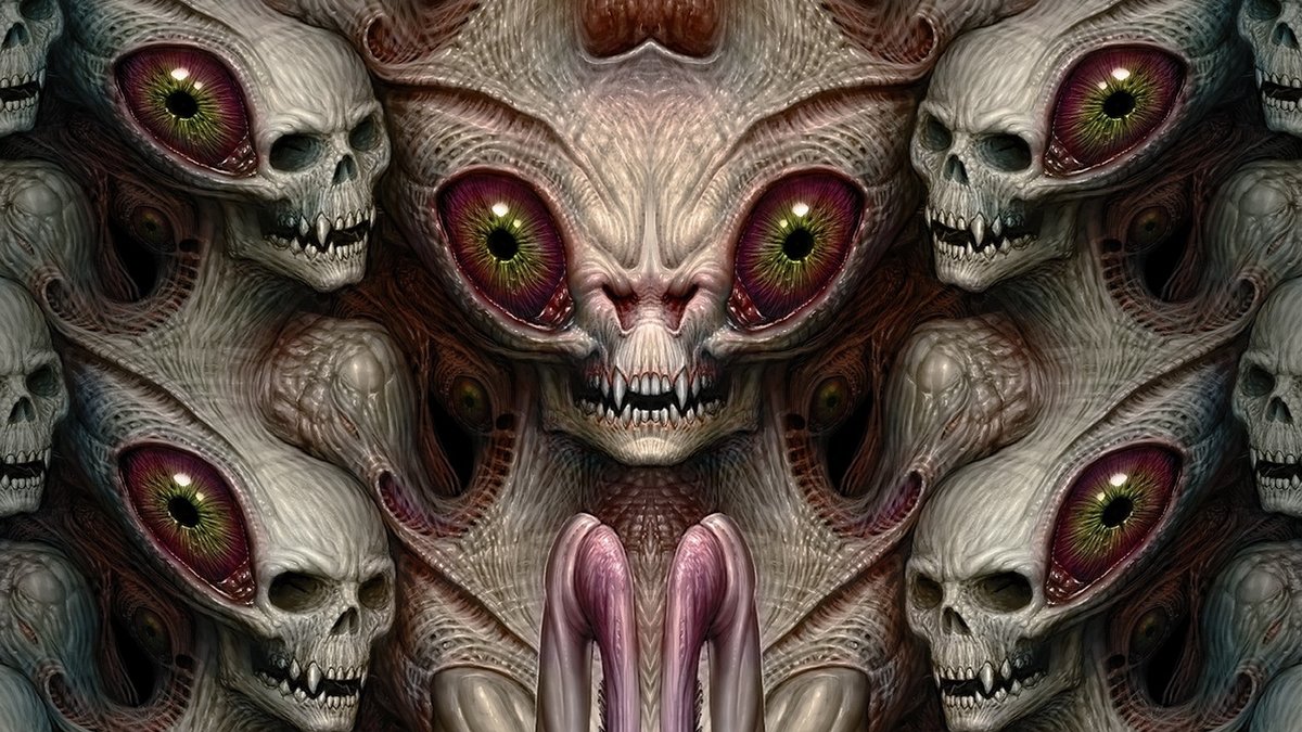 Крипота - безумие, чертовщина, ужасы, череп - оригинал