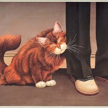 Схема вышивки «Рыжий кот»