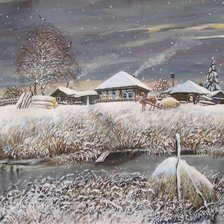 Схема вышивки «зимняя ночь»