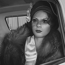 Схема вышивки «Девушка»