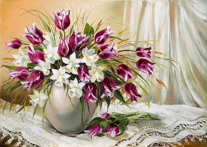 Весенний букет - цветы, натюрморт - оригинал