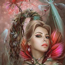 Схема вышивки «Девушка»